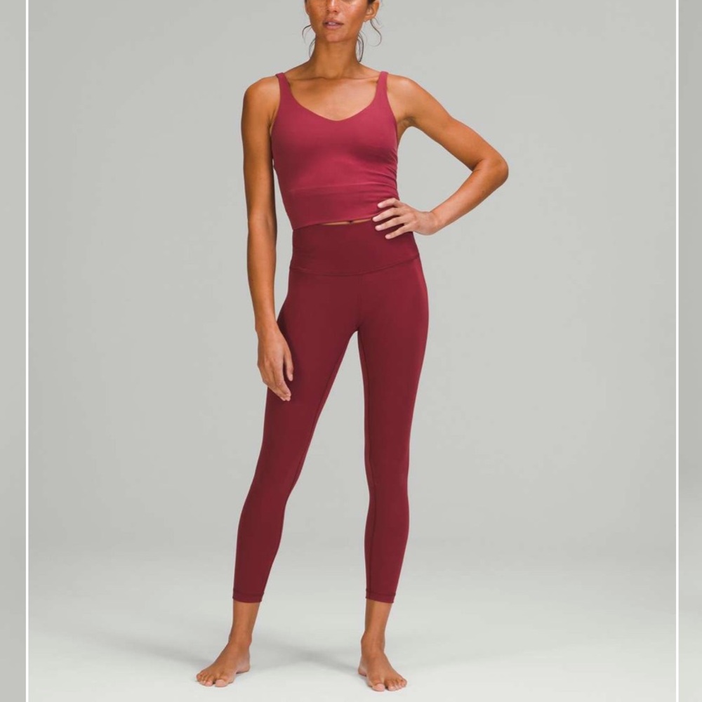 Lululemon Wunder Under High Rise Tight in Burgundy